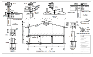 Bản vẽ Cad thiết kế nhà xưởng khung thép tiền chế 2 tầng (File Download)